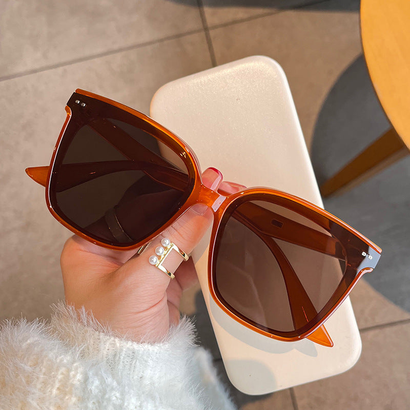 Venta al por mayor Gafas de sol con marco cuadrado degradado de color claro para PC